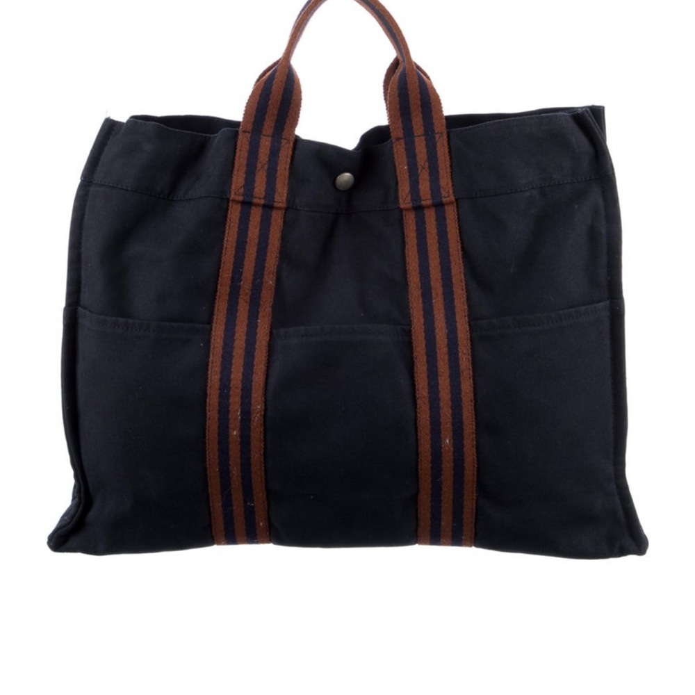 Hermes Canvas Fourre Tout MM Tote